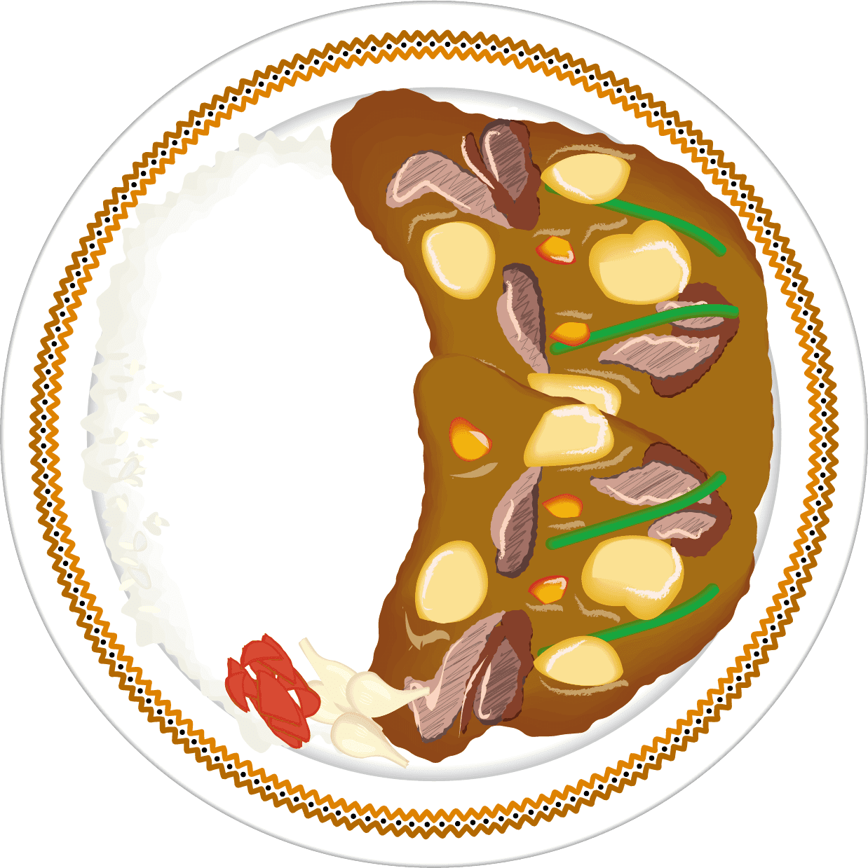 カレーライスのイラスト